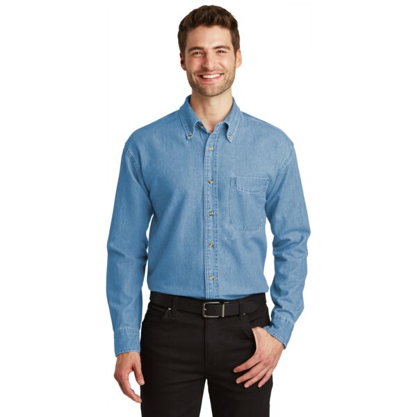 Tall Long Sleeve Denim Shirt Thumbnail